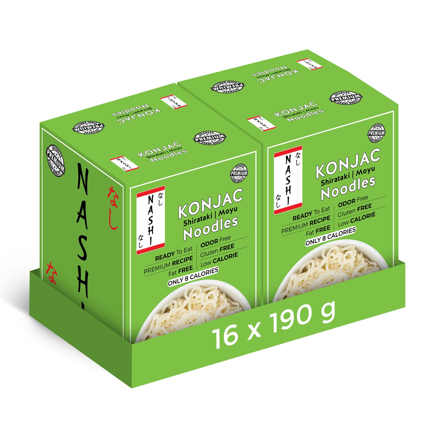 Nashi Konjac Shirataki Premium Noodles (8×190g)