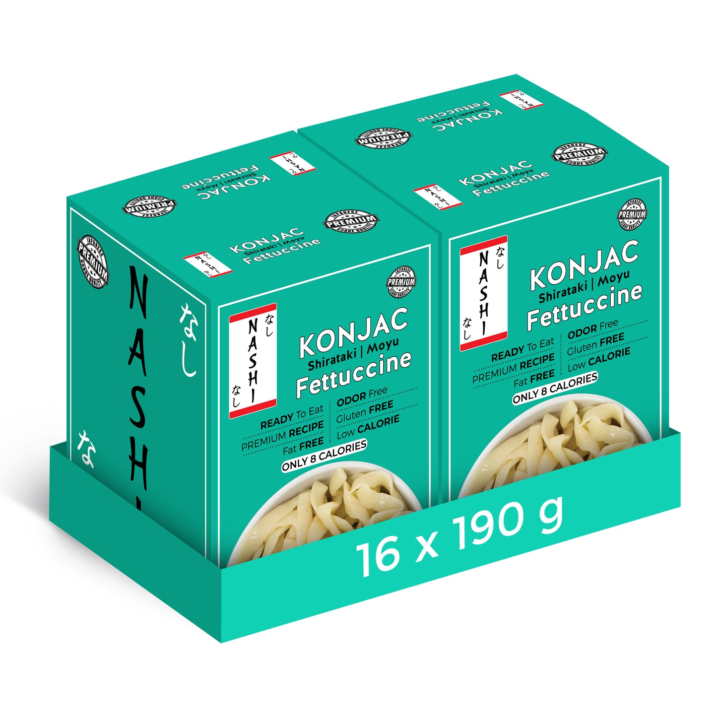 Nashi Shirataki Konjac Fettuccine Pasta (8×190g)