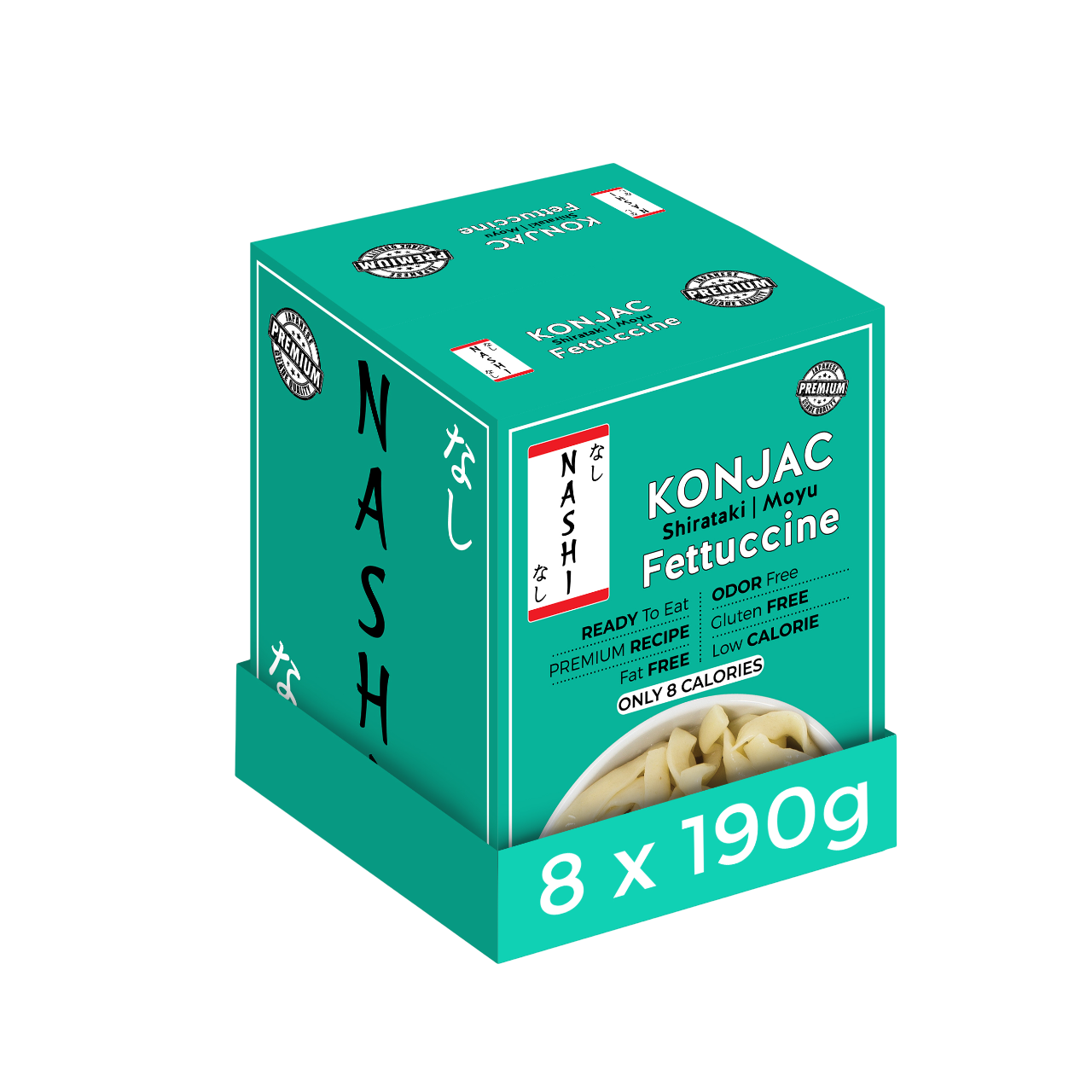 Nashi Shirataki Konjac Fettuccine Pasta (8×190g)