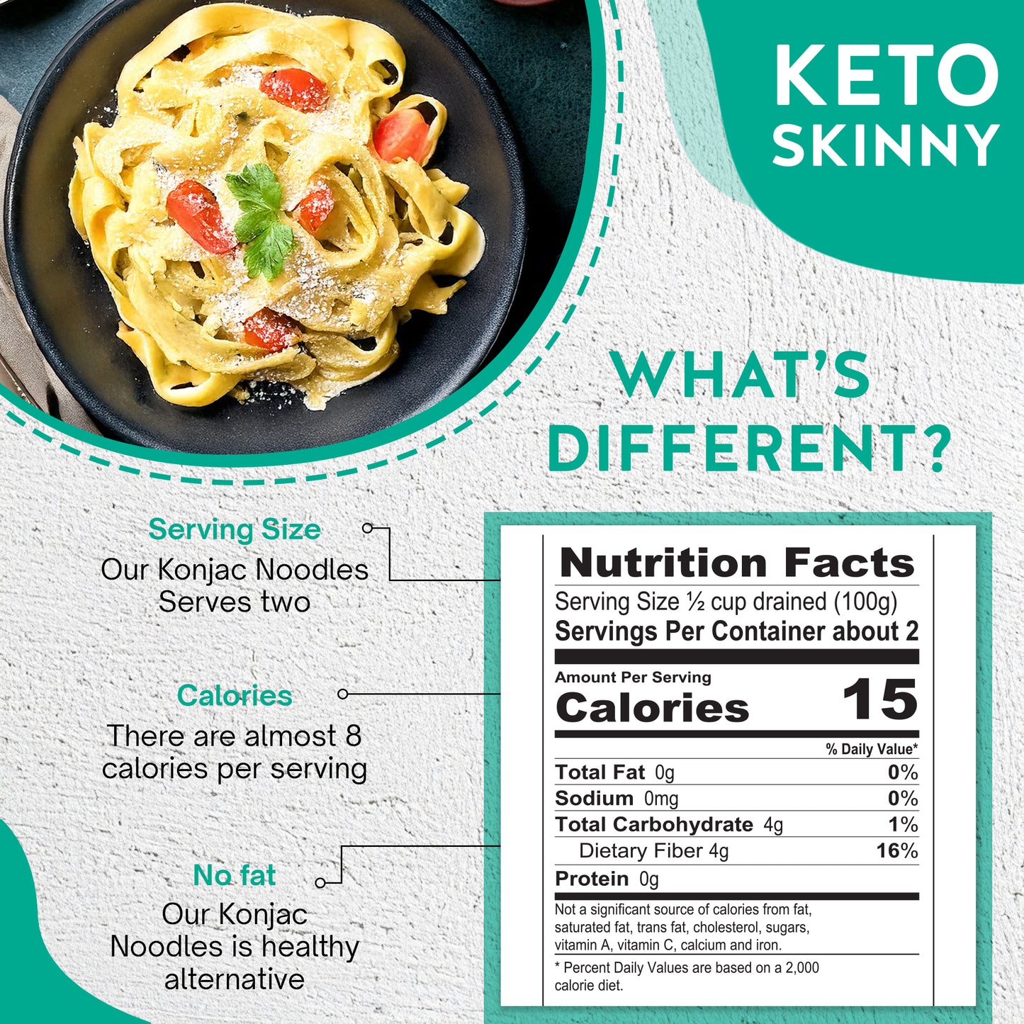 Nashi Shirataki Konjac Fettuccine Pasta (8×190g)