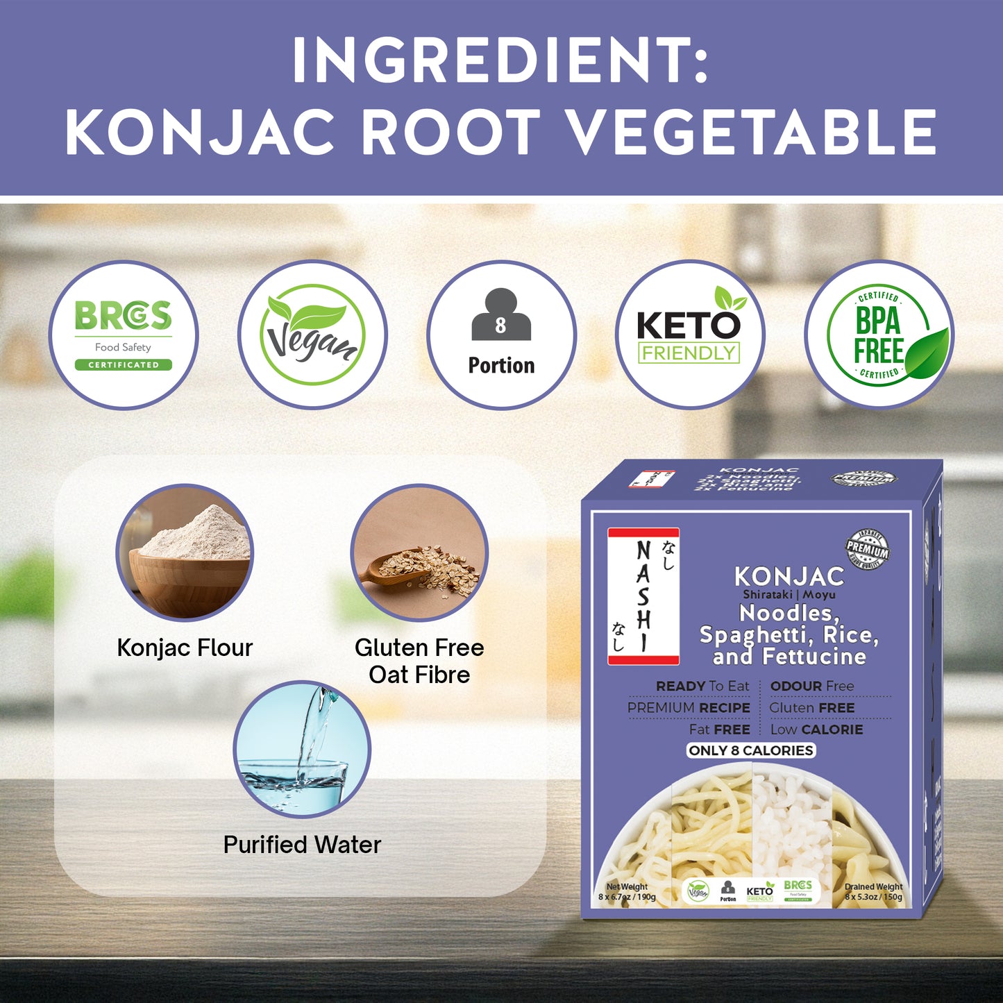 Nashi Konjac Shirataki Mix Pack (8×190g)