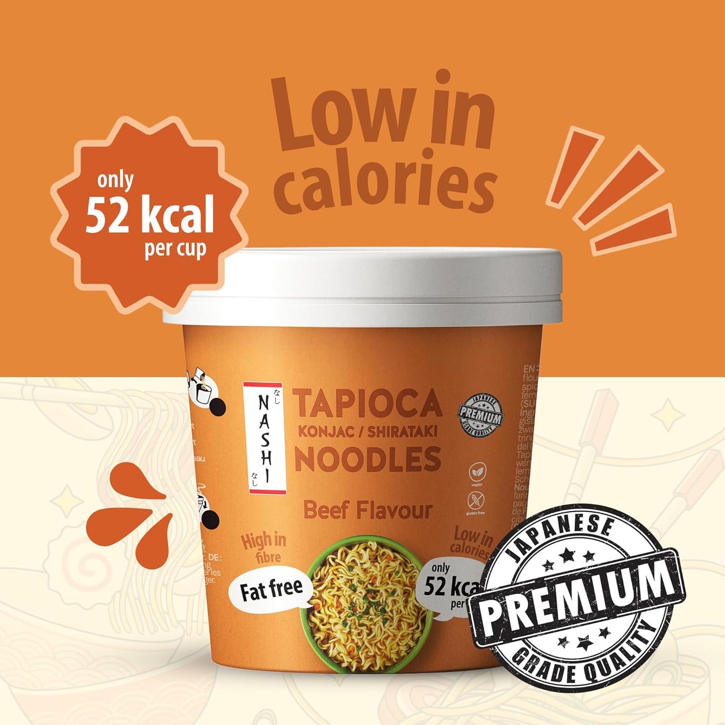 Nashi Tapioca Konjac Shirataki Pot Noodles Combo (Packo f 6)