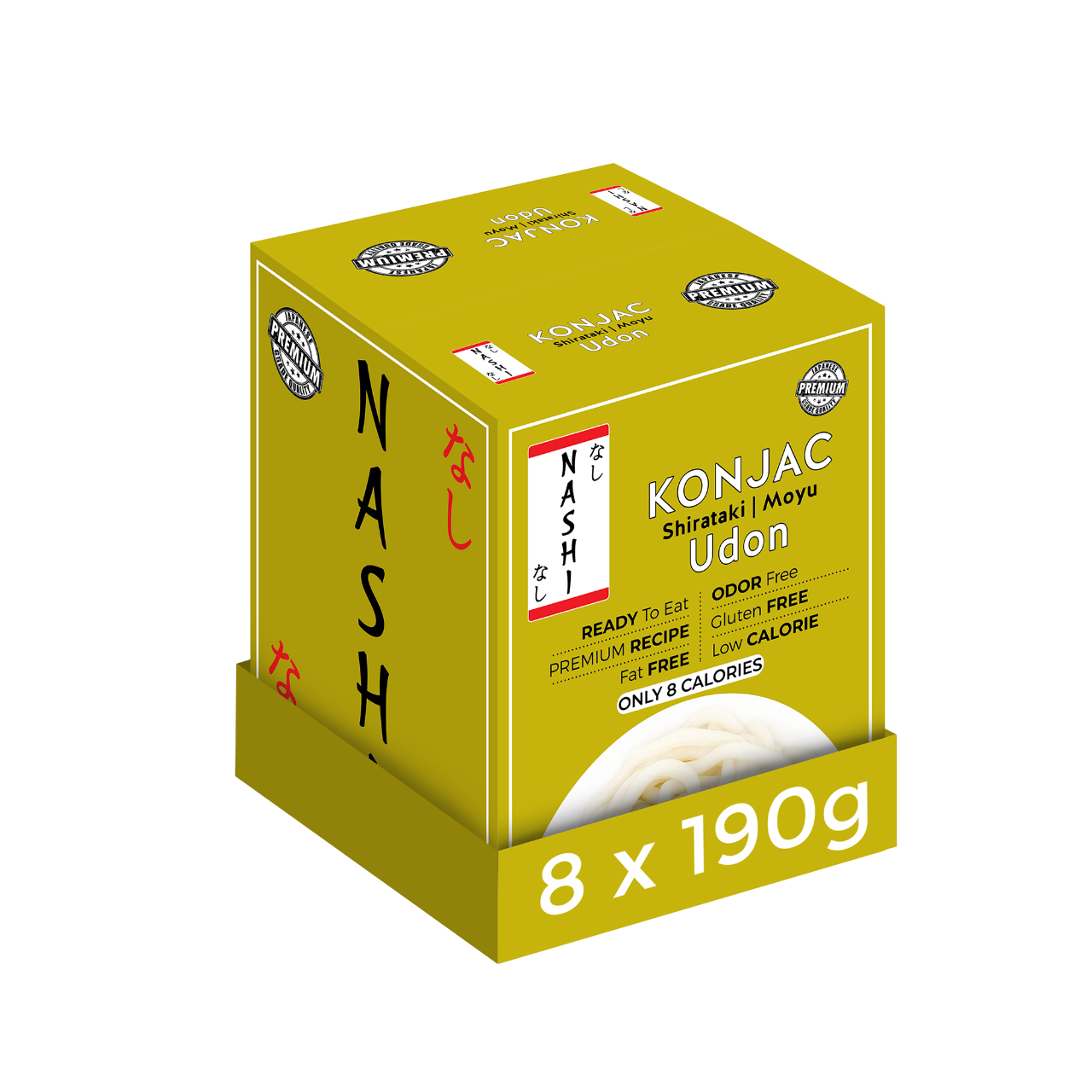 Nashi Konjac Shirataki Premium Udon Noodles (8×190g)