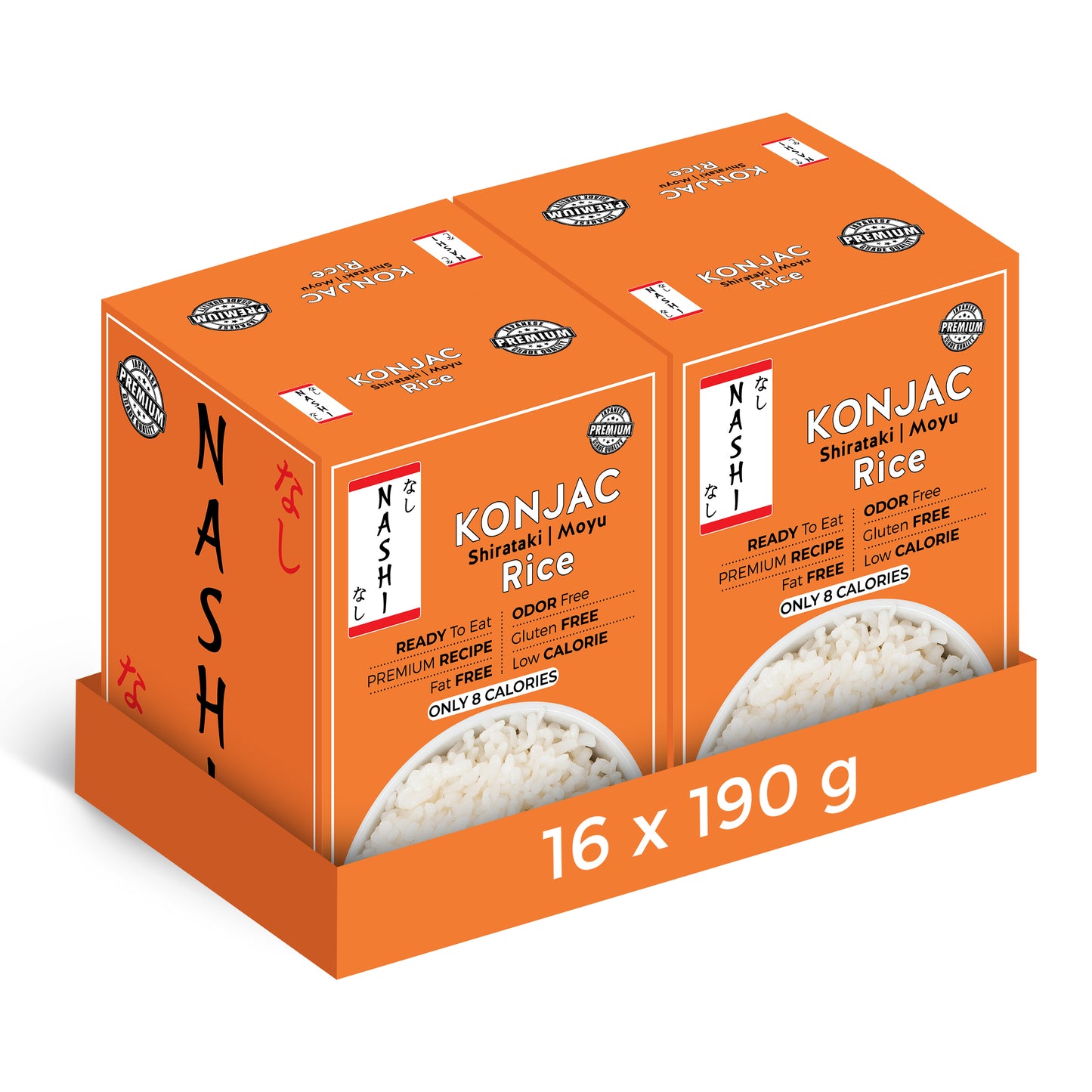 Nashi Shirataki Konjac Moyu Rice (8×190g)