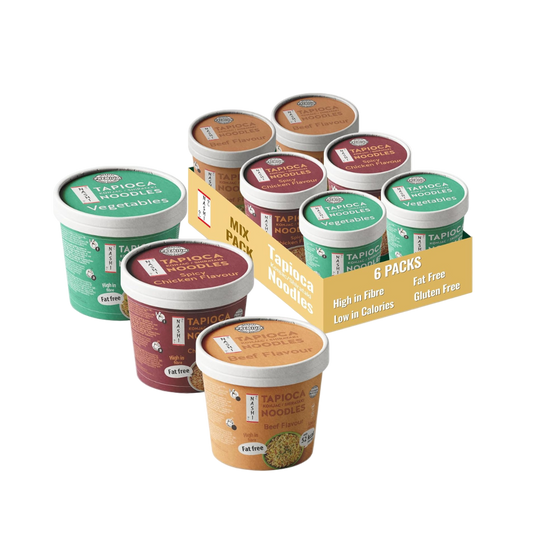 Nashi Tapioca Konjac Shirataki Pot Noodles Combo (Packo f 6)