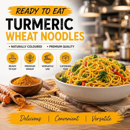 Nashi Ready to Eat Turmeric Flavour Wheat Noodles 2kg (Pack of 4)