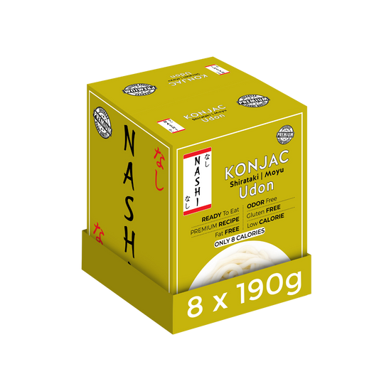 Nashi Konjac Shirataki Premium Udon Noodles (8×190g)